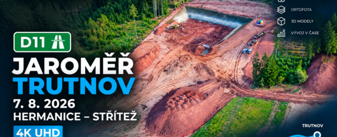 D11 Jaroměř–Trutnov, 28. 6. 2025: aktuální postup prací u Hermánic z pohledu dronu