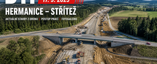 D11 Jaroměř–Trutnov, 17. 9. 2025: Heřmanice–Střítež, aktuální stavby z dronu