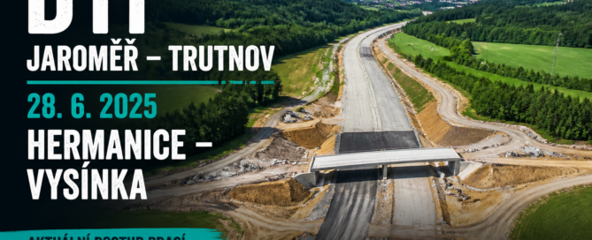 D11 Jaroměř–Trutnov, 28. 6. 2025: aktuální postup prací u Hermánic z pohledu dronu