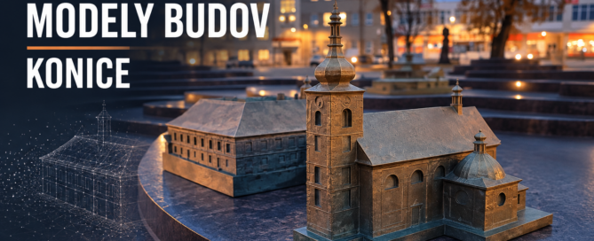 bronzove modely budov Konice