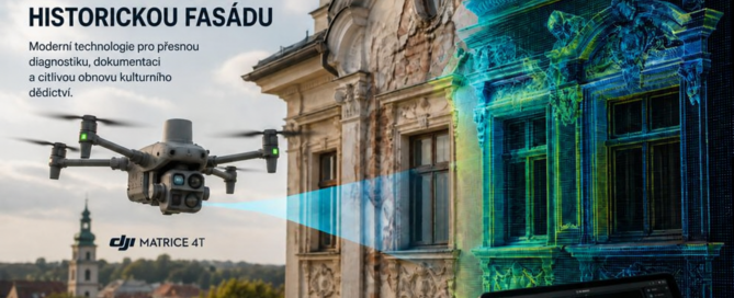Dron DJI Matrice 4T Skenuje historickou fasadu
