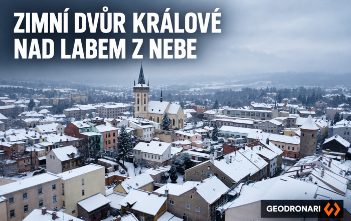zimni Dvur Kralove nad Labem z nebe